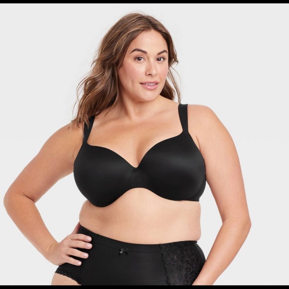 Women's Plus Size Comfort Wire Bra - Auden™- Black- Size 42D